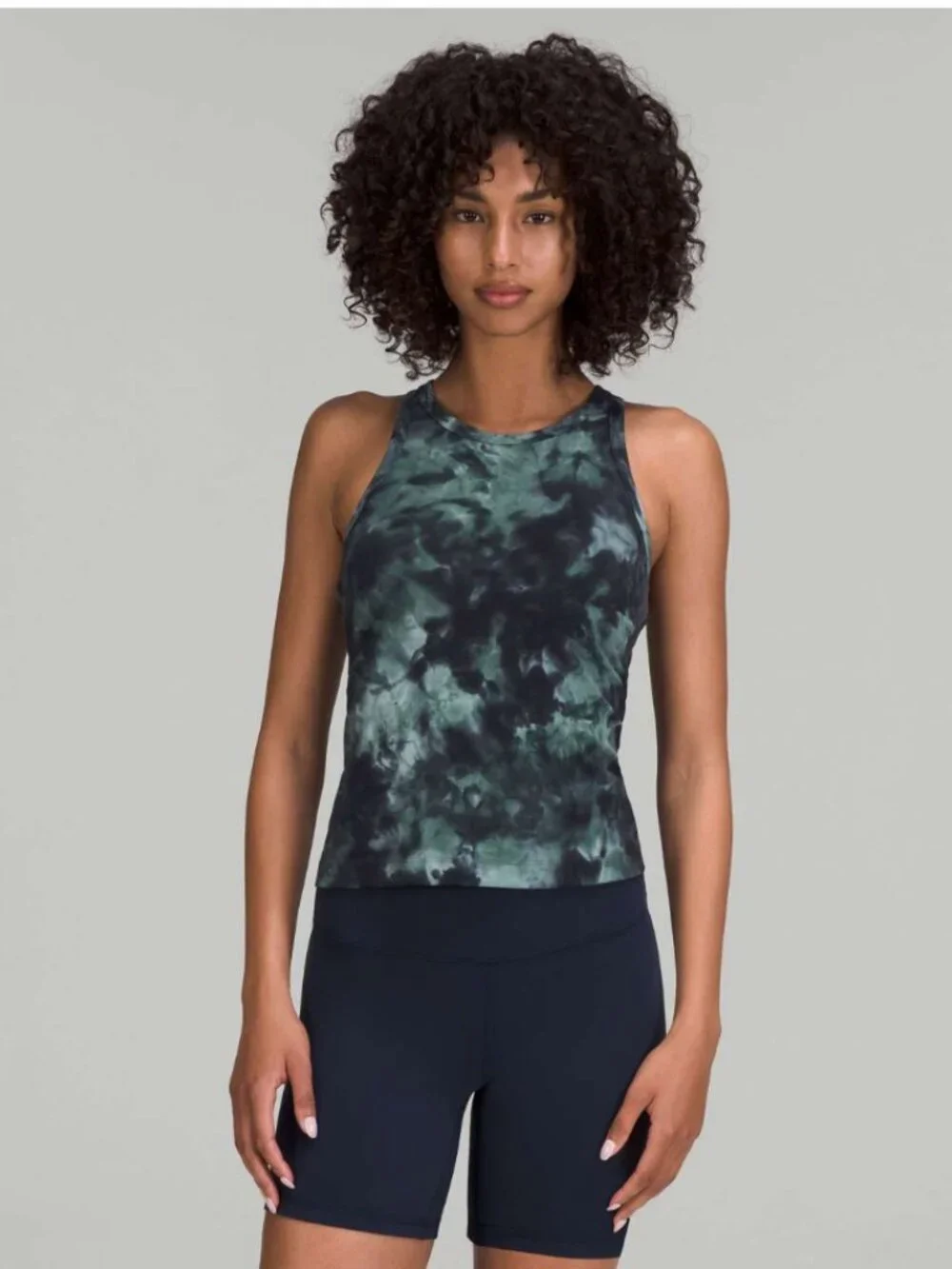 Lululemon Align Waist-Length Racerback Tank Diamond Dye Silver Blue Tidewater